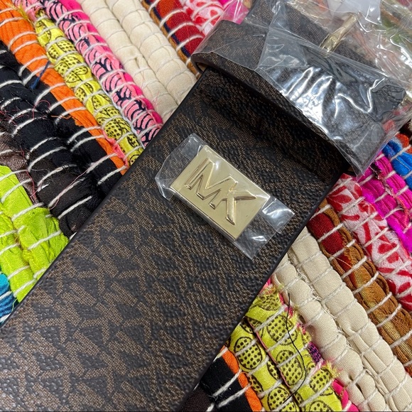 🤎NWT MICHAEL KORS LOGO STRETCH BELT L/XL - Picture 6 of 11